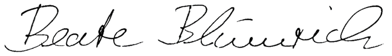 Signature Dr. Beate Blumrich